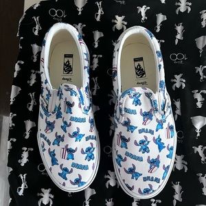 Limited Edition custom made Vans Disney 100 anniversary slip on shoes